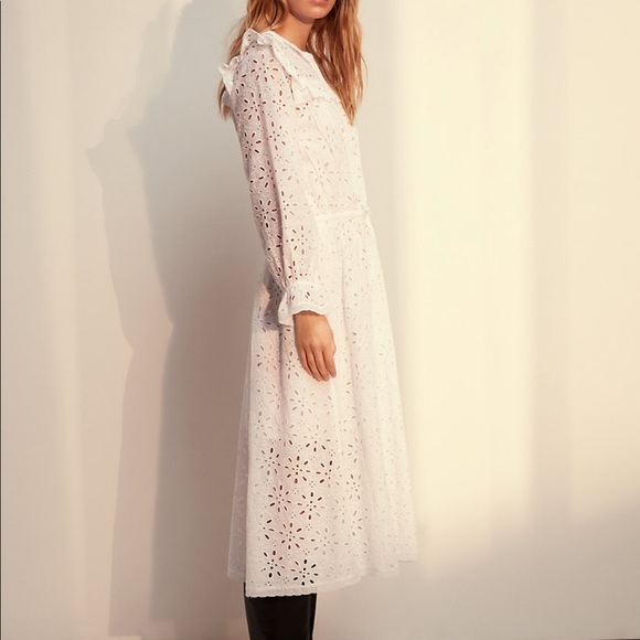 Aritzia wilfred Gaia dress - white eyelet - worn once - size L - Picture 6 of 9